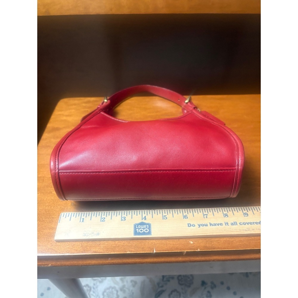 Coach Vintage Soho Small Satchel 4106 Red Leather‎ 1998 USA Era Rare - Picture 7 of 9